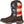 Load image into Gallery viewer, side of kids boot with american flag shaft and dark brown vamp
