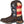 Load image into Gallery viewer, side of kids boot with american flag shaft and dark brown vamp