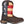 Load image into Gallery viewer, side view of kids boot with american flag shaft and dark brown vamp