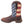 Load image into Gallery viewer, side of brown cowboy boot with tan embroidery and square toe