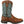 Load image into Gallery viewer, side view of light brown cowgirl work boot with green shaft and white embroidery