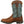 Load image into Gallery viewer, side of light brown cowgirl work boot with green shaft and white embroidery
