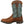 Load image into Gallery viewer, side of light brown cowgirl work boot with green shaft and white embroidery