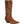 Load image into Gallery viewer, high top brown cowgirl boot with white embroidery and narrow toe
