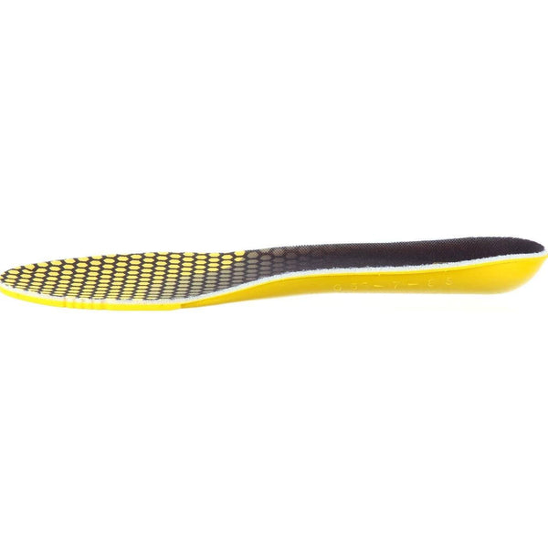 side of yellow and black shoe insert