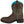 Load image into Gallery viewer, alternate side of brown  cowgirl boot with turquoise line down side, embroidery,  and inside boot with square toe
