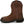 Load image into Gallery viewer, left side view of brown traditional round toe cowgirl boot with pink and white stitching accents