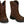 Load image into Gallery viewer, brown traditional round toe cowgirl boots with pink and white stitch pattern and pink seam accents