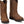 Load image into Gallery viewer, brown high top pull on boots with logo on center of shaft and black sole