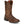 Load image into Gallery viewer, right angled view of men's tall dark brown pull-on western boot with light stitching and square toe.