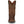 Load image into Gallery viewer, front view of men&#39;s tall dark brown pull-on western boot with light stitching and square toe.
