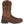 Load image into Gallery viewer, right side view of men's tall dark brown pull-on western boot with light stitching and square toe.