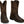 Load image into Gallery viewer, dark brown cowboy boots with red and light brown embroidery