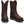 Load image into Gallery viewer, dark brown hightop pull on work boot with black toe and heel