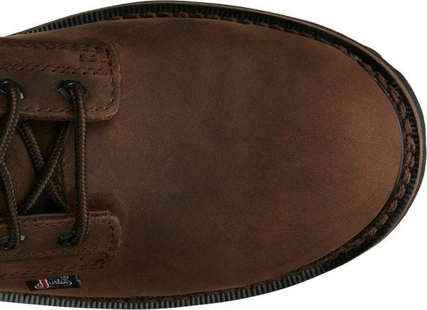 round toe on brown boot