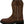 Load image into Gallery viewer, side view of brown traditional round toe cowgirl boot with ivory and rust stitch pattern and white seam accents

