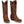 Load image into Gallery viewer, pair of women's tall tan western boots with white stitching and punched pull straps.
