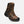 Load image into Gallery viewer, angled view of brown hightop boot with yellow and black laces, black toe guard and sole, black eyelets