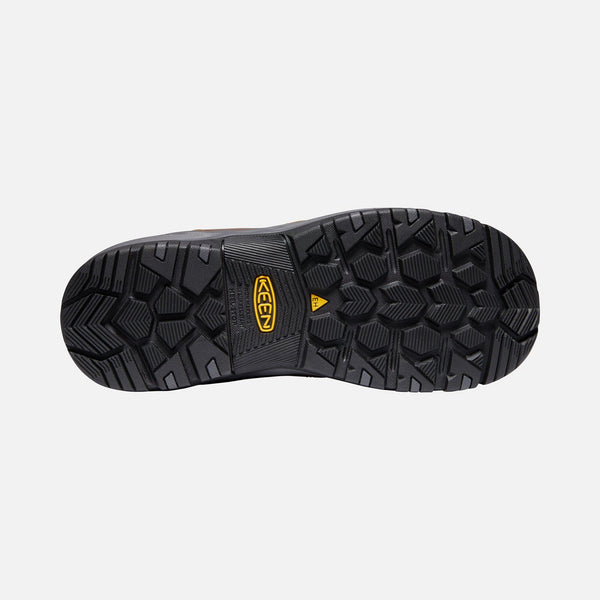 black sole with yellow logo in center