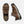 Load image into Gallery viewer, top view and side view of sneaker style brown outdoor shoes with black toe guard and brown laces