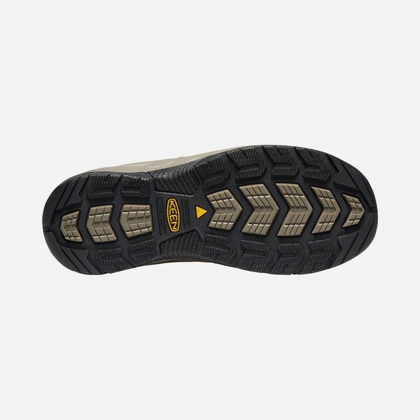 black sole with light brown accents