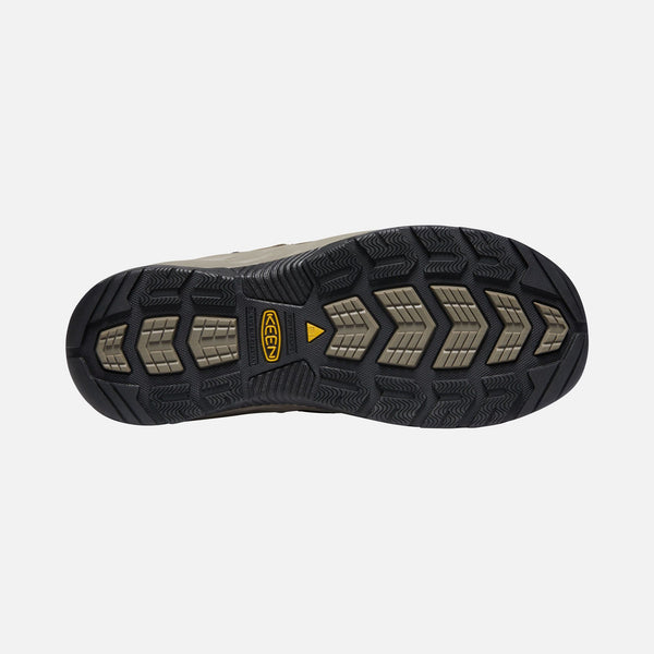 black sole with light brown accents