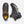 Load image into Gallery viewer, top view and side view of black boot with black and khaki sole and green and khaki laces