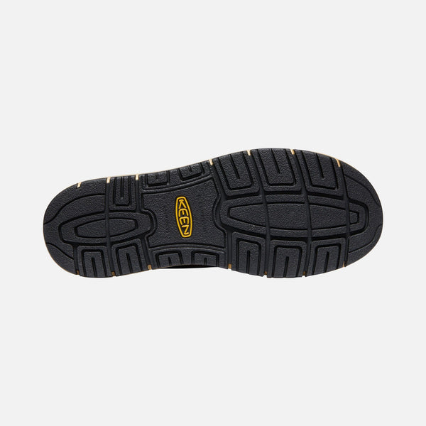 black sole with yellow logo in center