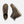 Load image into Gallery viewer, top view and side view of brown hightop shoe with dark laces and tan sole
