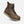 Load image into Gallery viewer, angled view of brown hightop shoe with dark laces and tan sole
