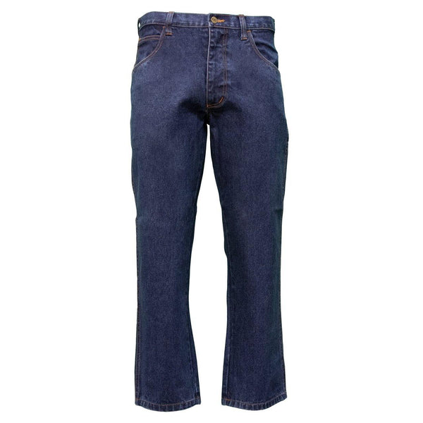 boot cut blue jeans