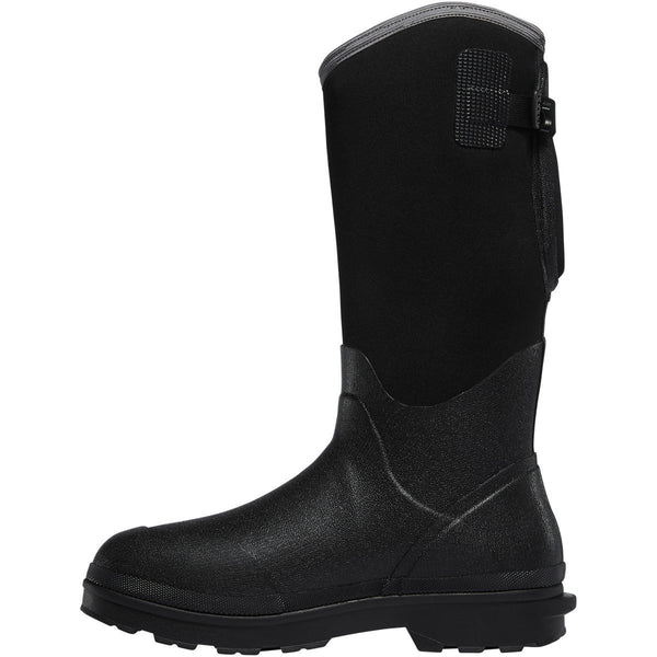 side of black rubber pull on boot with flexible shaft