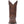 Load image into Gallery viewer, front of brown cowboy boot with brown and black embroidery and distressed leather