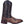 Load image into Gallery viewer, side of cowboy boot with black shaft and brown vamp. brown and white embroidery