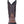 Load image into Gallery viewer, front of cowboy boot with black shaft and brown vamp. brown and white embroidery