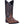 Load image into Gallery viewer, cowboy boot with black shaft and brown vamp. brown and white embroidery