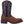 Load image into Gallery viewer, side of cowboy boot with black vamp with light brown and dark brown embroidery. light brown vamp