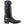 Load image into Gallery viewer, alternate side of black cowboy boot with embossed design on shaft and crocodile skin vamp