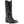 Load image into Gallery viewer, black cowboy boot with embossed design on shaft and crocodile skin vamp
