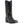 Load image into Gallery viewer, black cowboy boot with embossed design on shaft and crocodile skin vamp