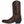 Load image into Gallery viewer, side of brown/red cowboy boot with white embroidery and square toe