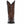 Load image into Gallery viewer, front of brown/red cowboy boot with white embroidery and square toe