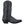 Load image into Gallery viewer, side of black cowboy boot with white and black embroidery all over and black sole
