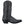 Load image into Gallery viewer, side of black cowboy boot with white and black embroidery all over and black sole