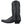 Load image into Gallery viewer, alternate side of black cowboy boot with white and black embroidery all over and black sole
