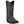 Load image into Gallery viewer, black cowboy boot with white and black embroidery all over and black sole