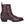 Load image into Gallery viewer, side of dark brown mid-rise pull on boot with cowboy style vamp