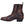 Load image into Gallery viewer, side of dark brown mid-rise pull on boot with cowboy style vamp and zipper side
