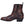 Load image into Gallery viewer, side of dark brown mid-rise pull on boot with cowboy style vamp and zipper side