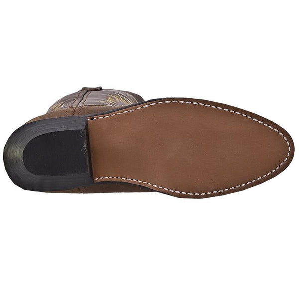 brown sole with black heel